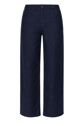Lois Jeans | Wide leg linnen broek Skater L32 | donkerblauw 