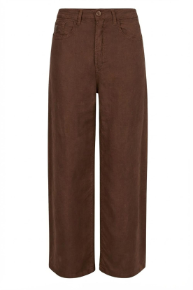 Lois Jeans |  Wide leg linnen pants Skater L32 | brown 