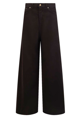 Lois Jeans |  Wide leg linen pants Marlene L32 | black 