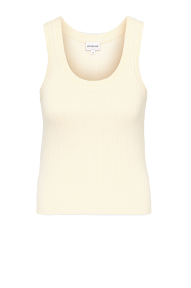Herskind | Geribde mouwloze top Morris | naturel 