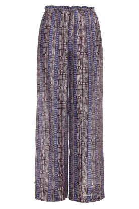 Devotion |  Wide leg pants with print Isola | blue 