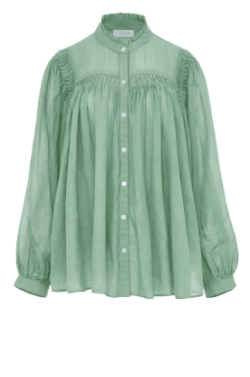 Devotion |  Cotton blouse Bloom | green 