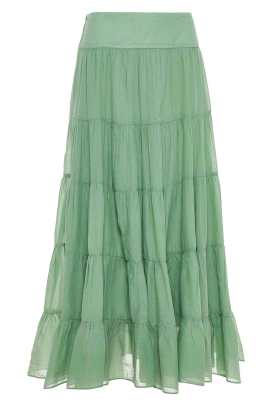 Devotion |  Cotton layered skirt Sage | green 