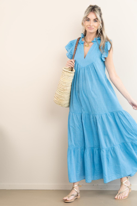 Devotion |  Cotton layered dress Lunaire | blue 