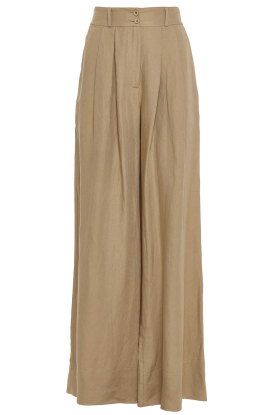 Devotion |  Linen mix trousers Petal | beige 