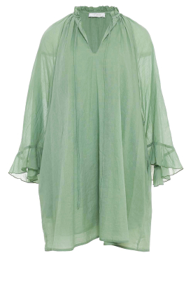 Devotion |  Cotton mini dress Nivea | green 