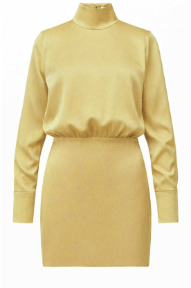 Drykorn |  Satin mini dress Ovine | yellow 