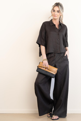 Drykorn |  Linen trousers Ceiling L34 | brown 