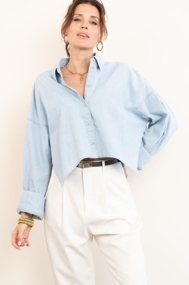 Drykorn |  Tencel blouse Oshia | blue 