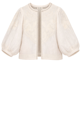 M.A.B.E |  Jacket with embroidery Averi | natural 