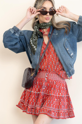 M.A.B.E |  Cotton top with print Ari | red 