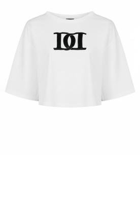 Deblon |  Cropped top with logo Jones | white 