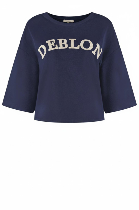 Deblon |  Terry sweater with logo Vine | blue 