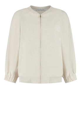 Deblon |  Cardigan with bat sleeves Flora | beige 