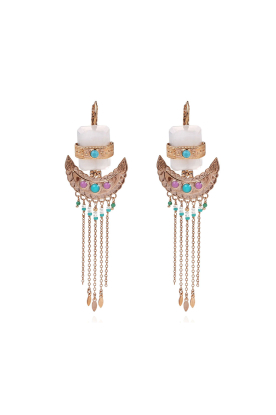 Hipanema |  Handmade earrings with stones Lombok | natural 
