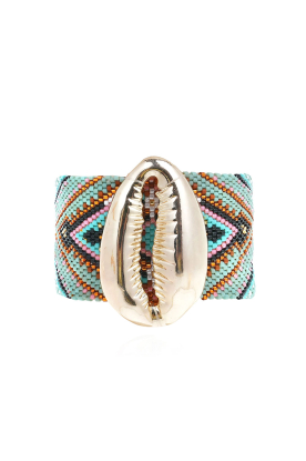 Hipanema |  Handmade bracelet with shell Apashe | blue 