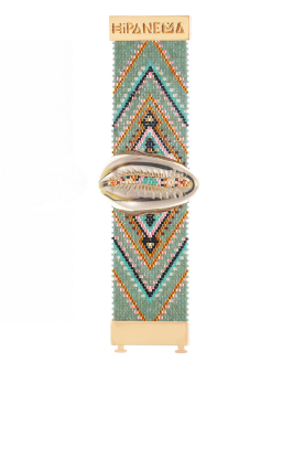 Hipanema |  Handmade bracelet with shell Apashe | blue 