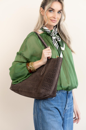 Gianni Chiarini |  Suede shopper Mashup | brown 