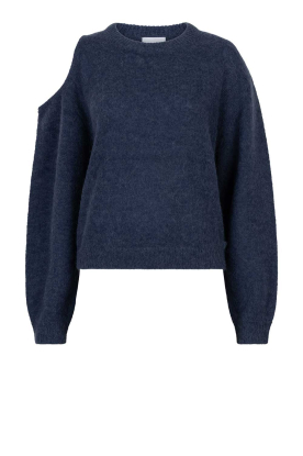 Dante6 |  Alpaca sweater with cut-out Nelian | dark blue 