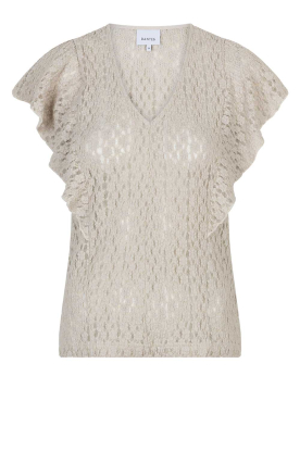 Dante6 |  Lace top with ruffles Viev | beige 