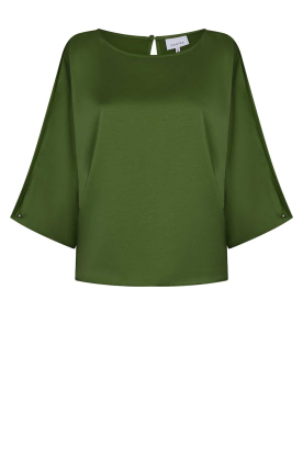 Dante6 | Satijnen top met cut-outs Risette | groen 