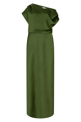 Dante6 |  Satin off-shoulder dress | green  