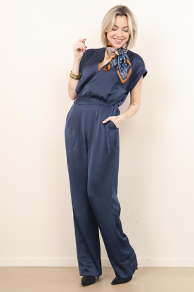 Dante6 |  Satin jumpsuit Dune | dark blue 