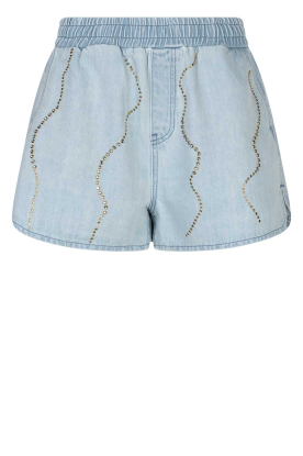 Dante6 |  Lyocell denim shorts with studs Nerida | blue 