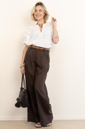 Look Linen top with lace details Jonille