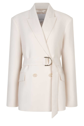 Dante6 |  Double breasted belt blazer Dome | natural 