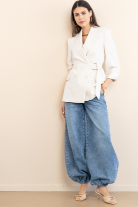 Look Double breasted belt blazer Dome