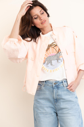 Dante6 |  Sheer bomber jacket Mindy | pink 