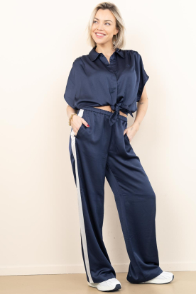 Dante6 |  Satin pants Dare | dark blue 