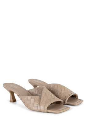 Dante6 |  Leather braided heels Moyra | beige 