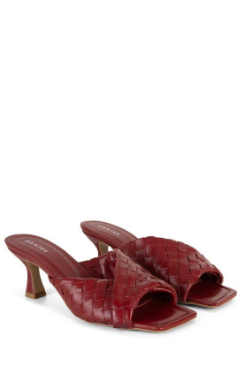 Dante6 |  Leather braided heels Moyra | burgundy 