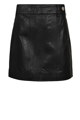 Haute L'Amitié |  Leather mini skirt Loreen | black 