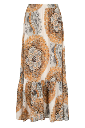 Antik Batik |  Maxi skirt with print Lili | brown 
