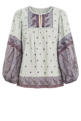 Antik Batik |  Top with print Johri | blue 