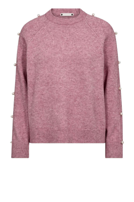 Co'Couture |  Soft sweater with pearls Rowan | pink 
