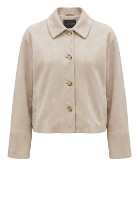 STUDIO AR |  Suede cropped jacket Elaine | taupe 