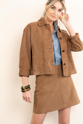 STUDIO AR |  Suede mini skirt Liliane | camel 