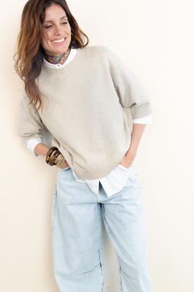 STUDIO AR |  Soft viscose sweater Isidre | beige 