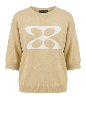 STUDIO AR |  Soft sweater with logo Isidre  | yellow 