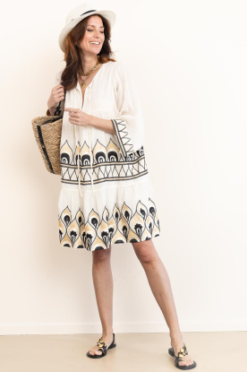 Look Linnen mini-jurk met borduursels Phoenix
