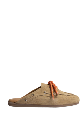 Posa |  Suede slip-on loafers Mule | beige 