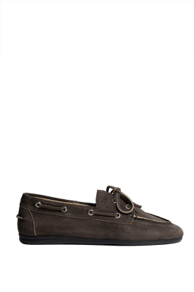 Posa |  Suede loafers brushed Daytona | dark green  