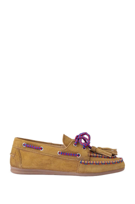 Posa |  Suede loafers Fringe | camel 