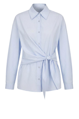Club L'avenir |  Blouse with tied detail Seliy | blue 