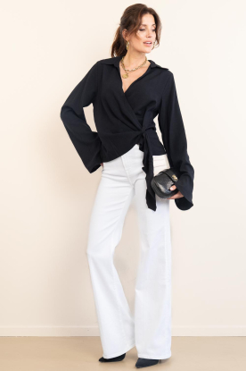 Look Linen viscose mix top Zula