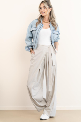 Club L'avenir | Pantalon met knoopdetail Miles | beige 